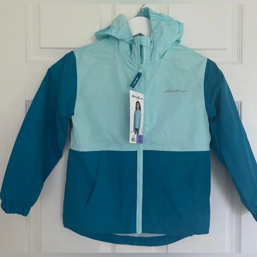 Eddie Bauer Youth Jacket Hoodie Light Blue Girls 2pc Jacket Size 5/6 NWT - Picture 6 of 11